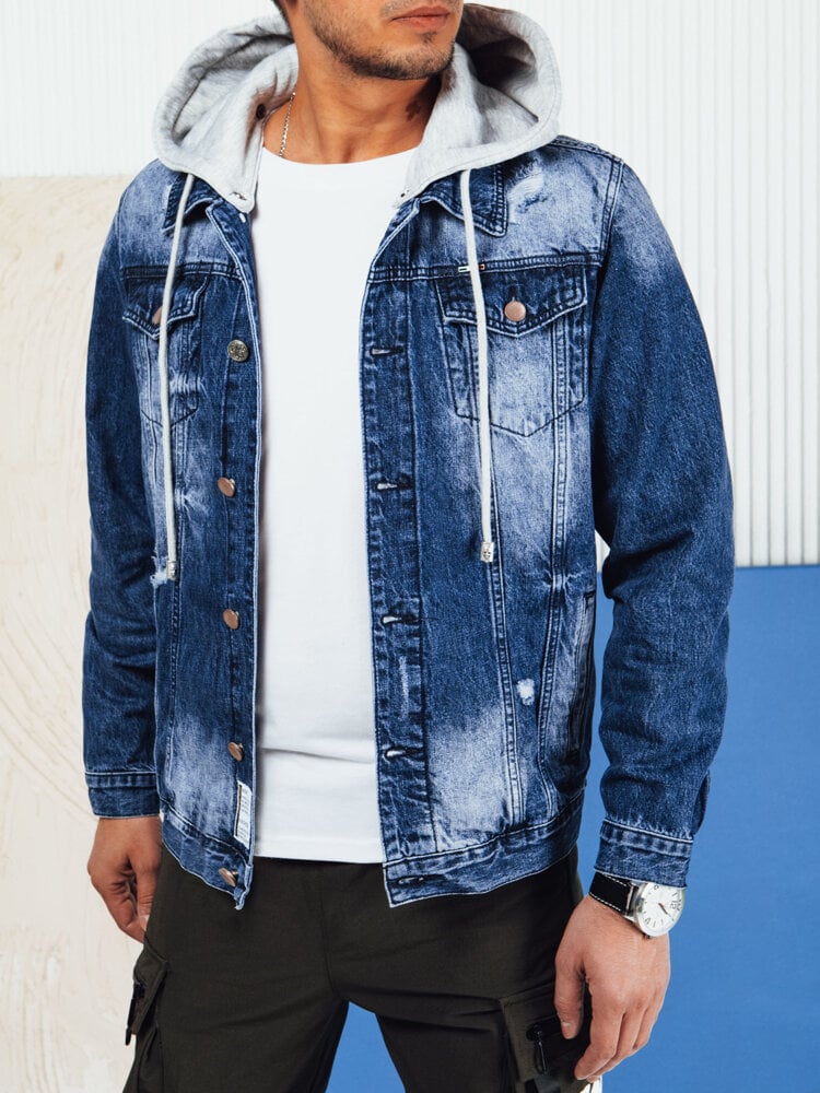 Men's Navy Blue Denim Dstreet Jacket