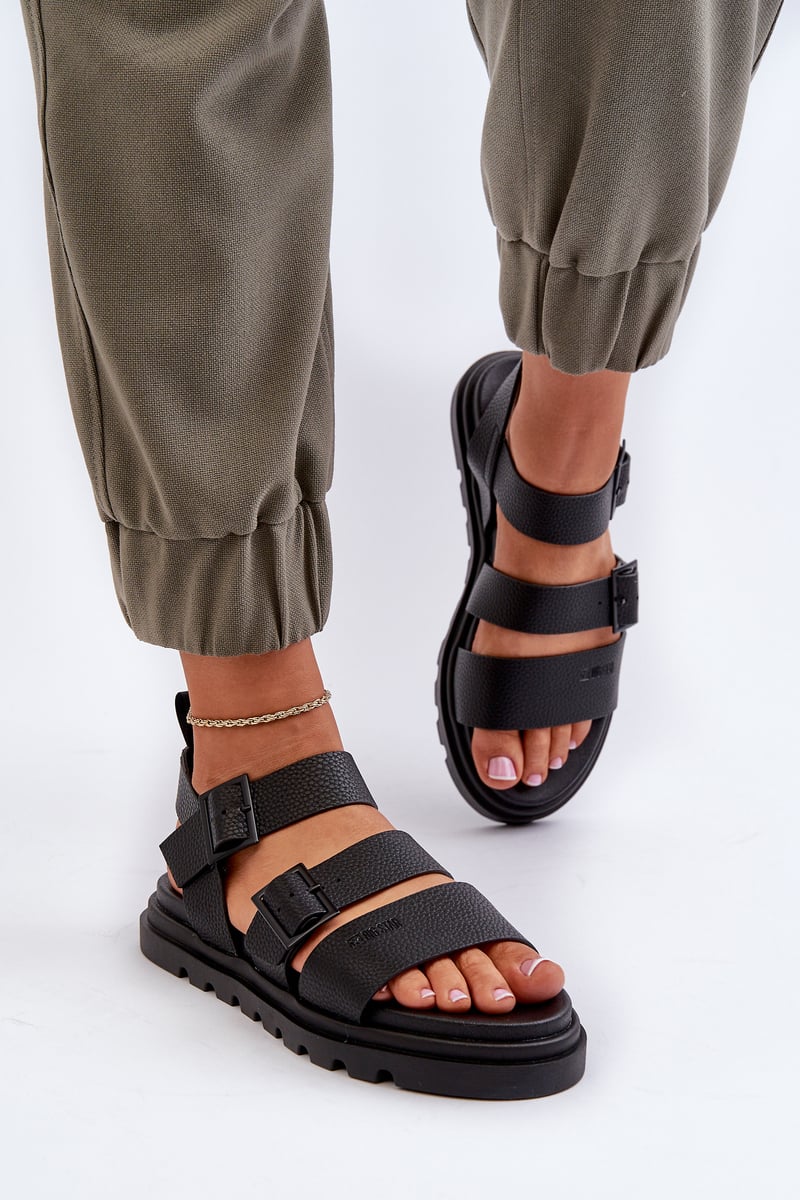 Women's eco leather sandals Big Star Black