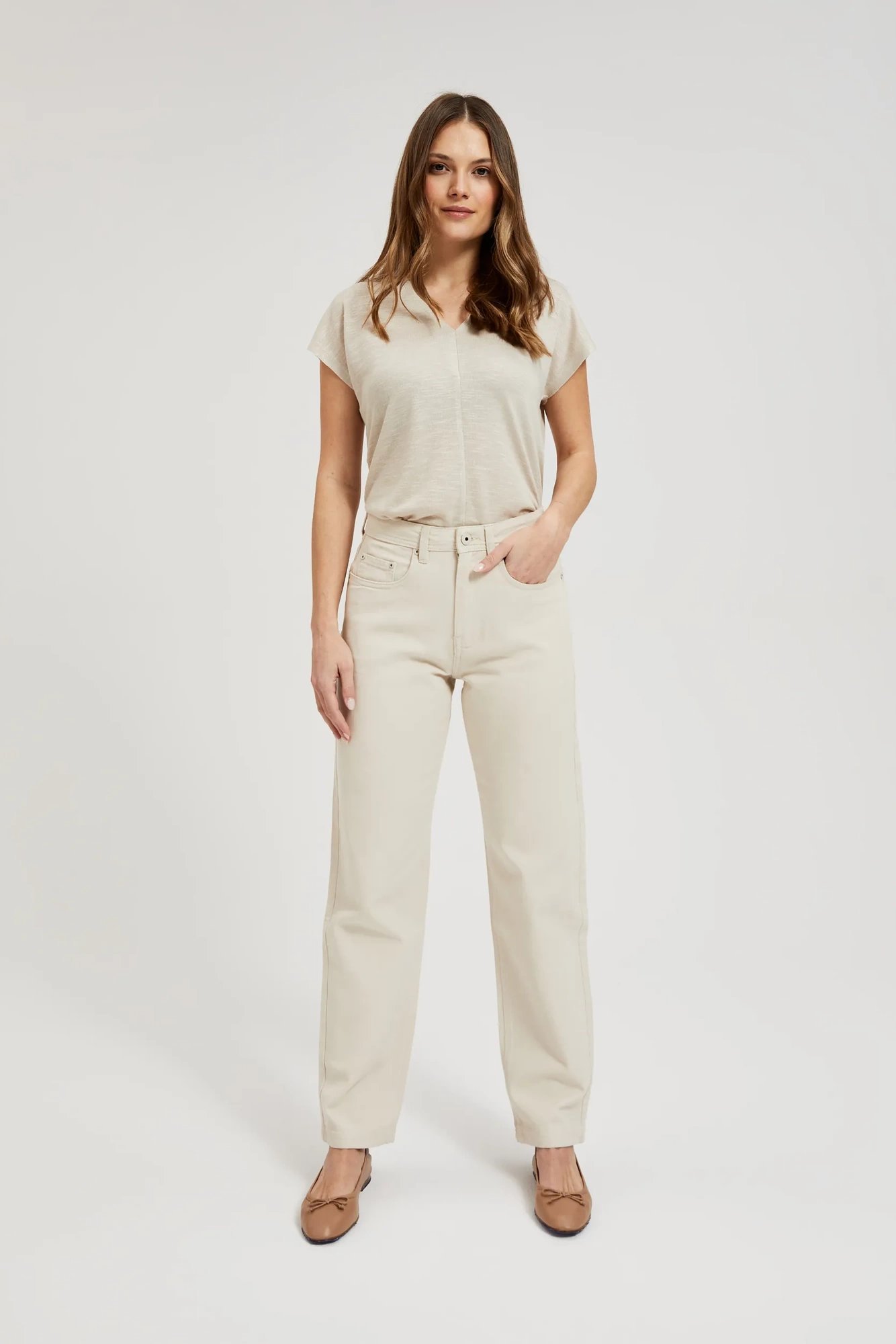 Women's jeans MOODO - beige