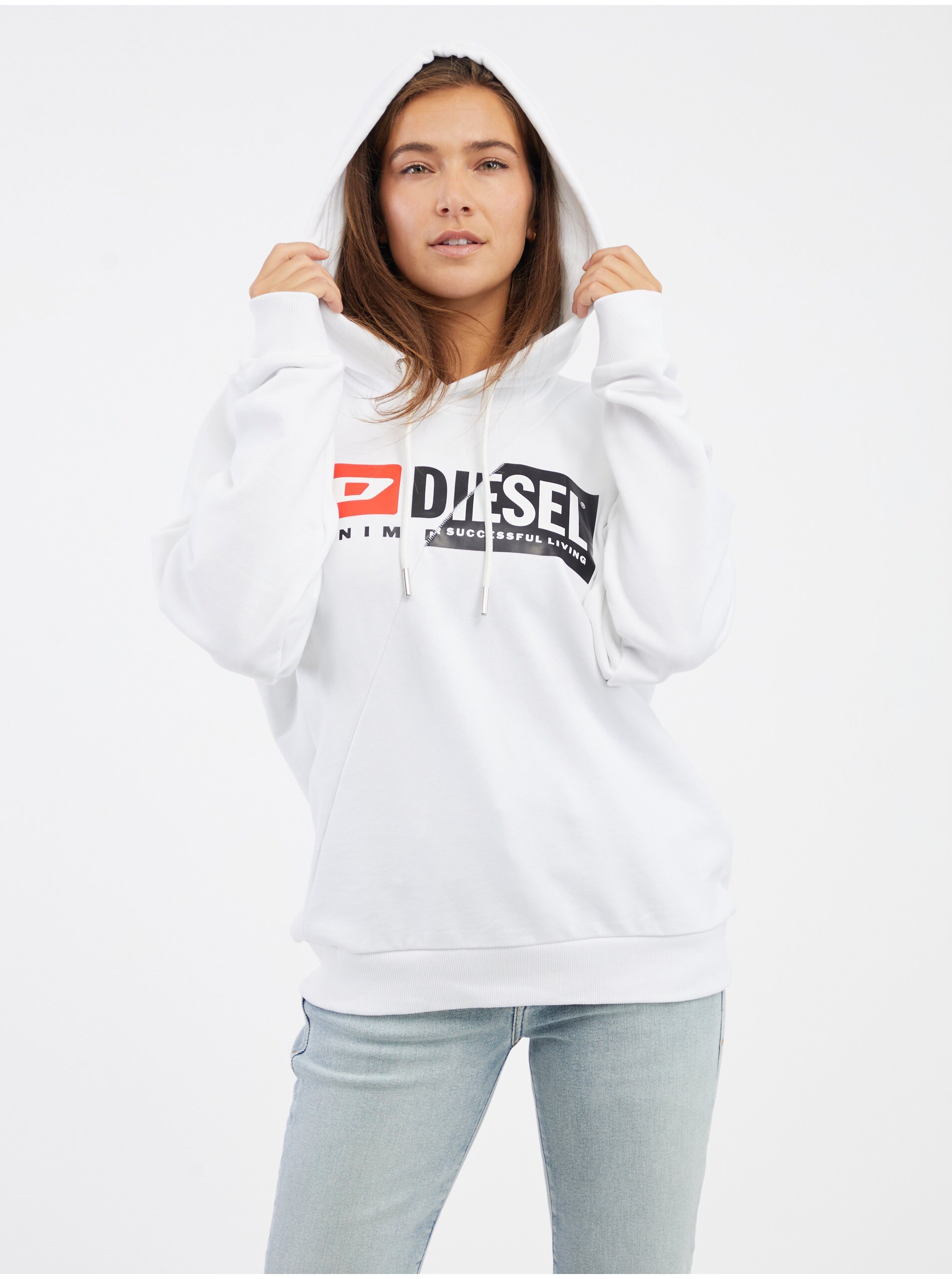 White Women's Diesel Hoodie - Women's