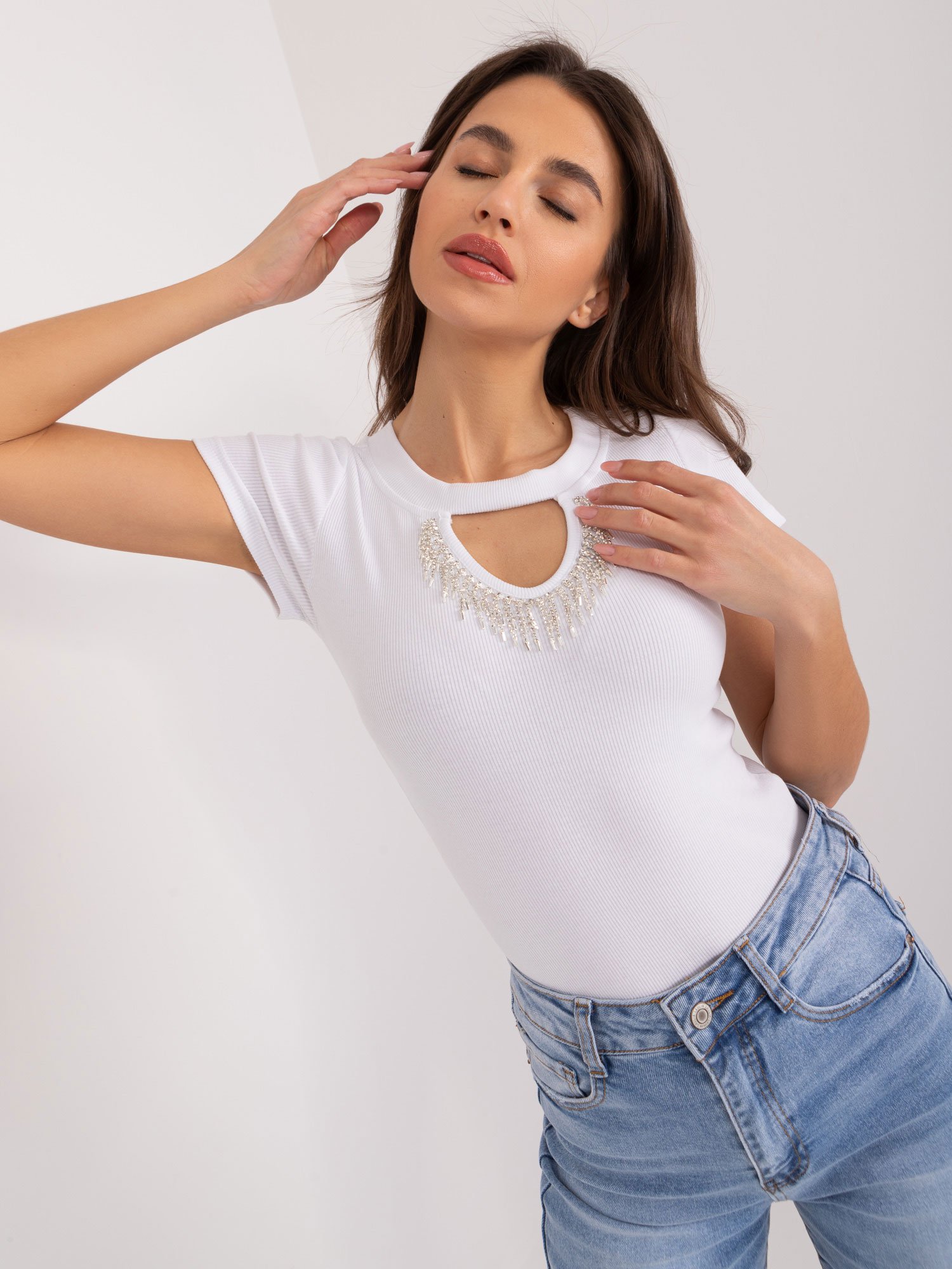 White striped T-shirt