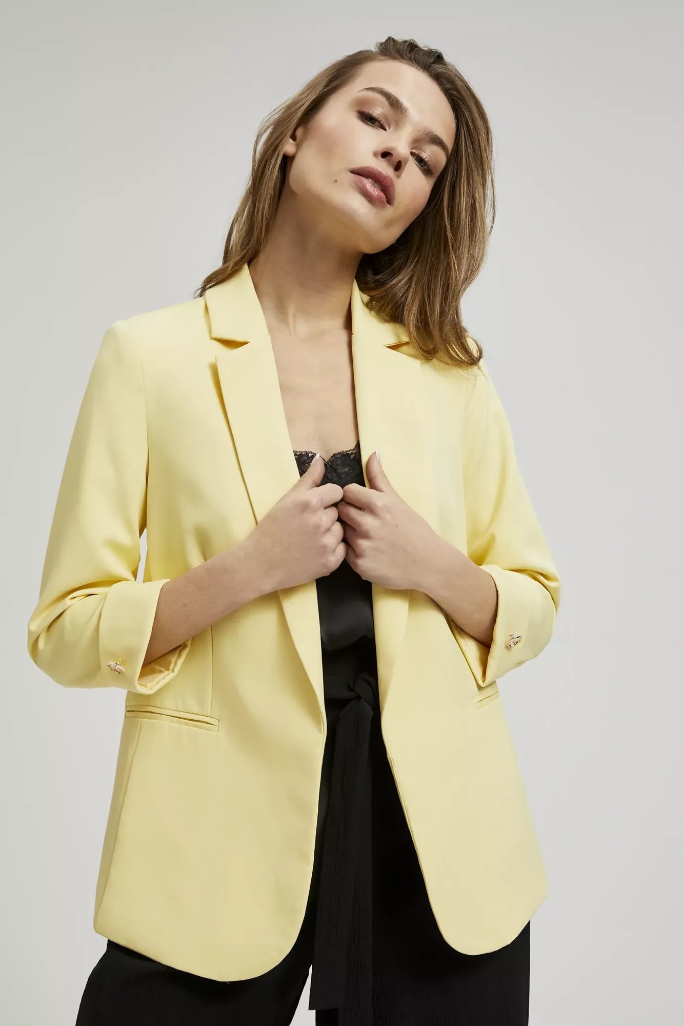 Women's blazer MOODO - light yellow