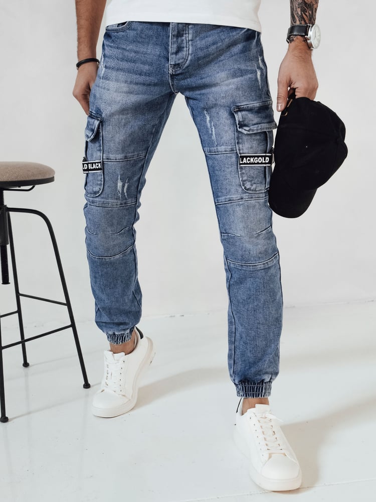 Men's Light Blue Denim Dstreet Joggers