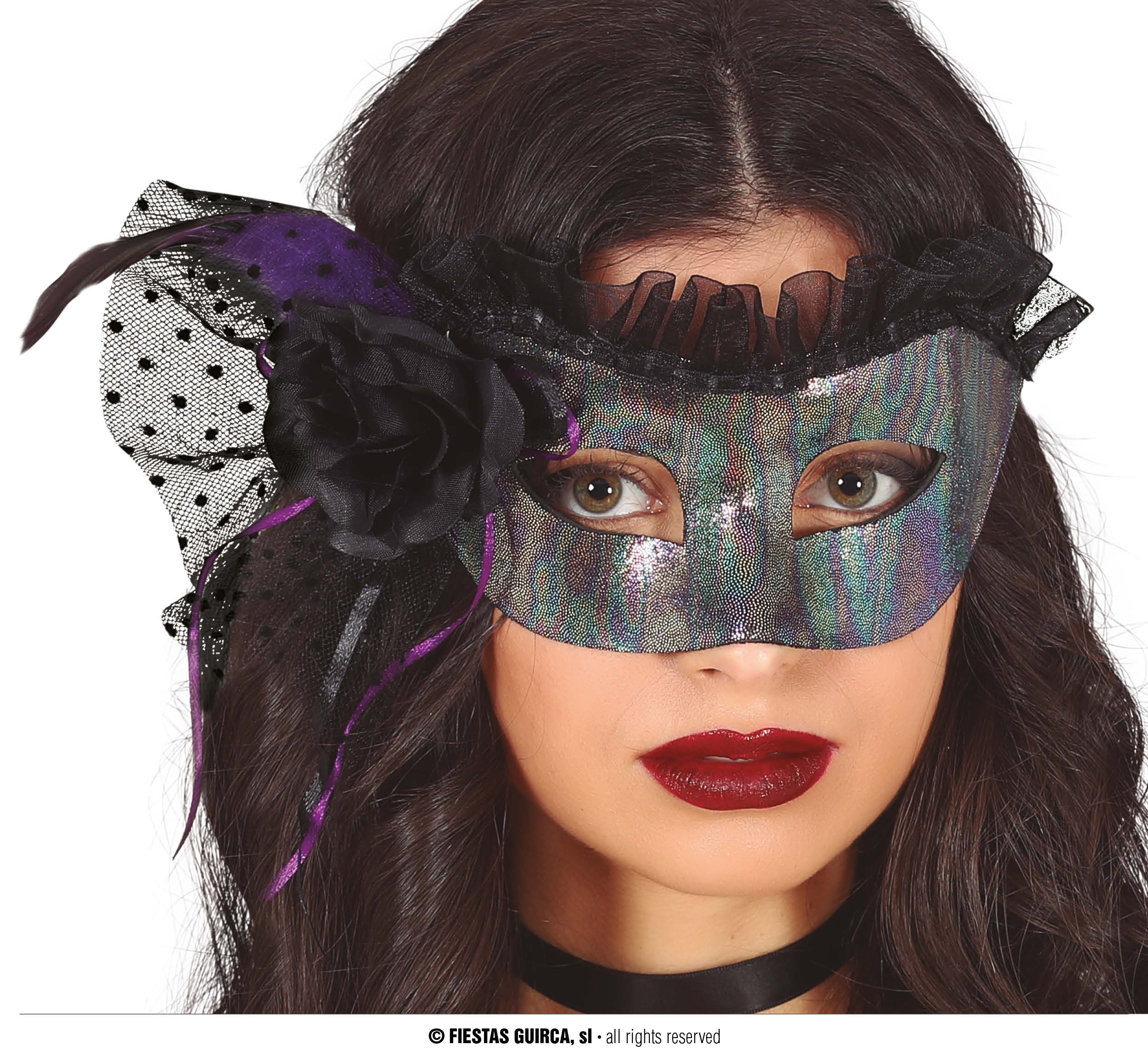 Guirca Škraboška so závojom - Strieborná