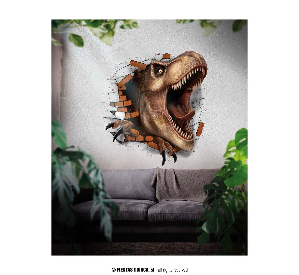 Guirca Dekorácia na stenu - Dinosaurus 70 x 80 cm