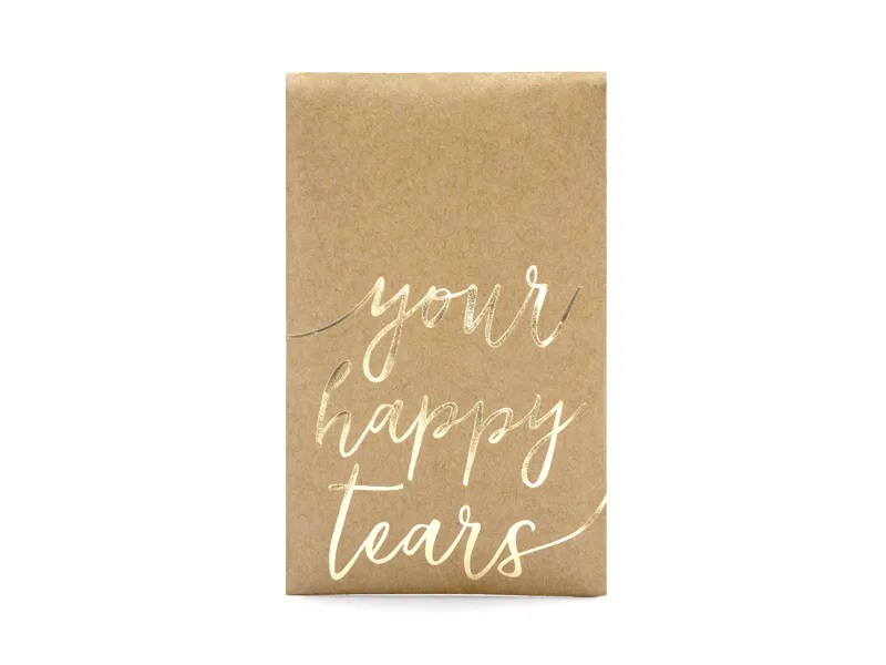 PartyDeco Papierové vreckovky - Your happy tears 7,5 x 12 cm