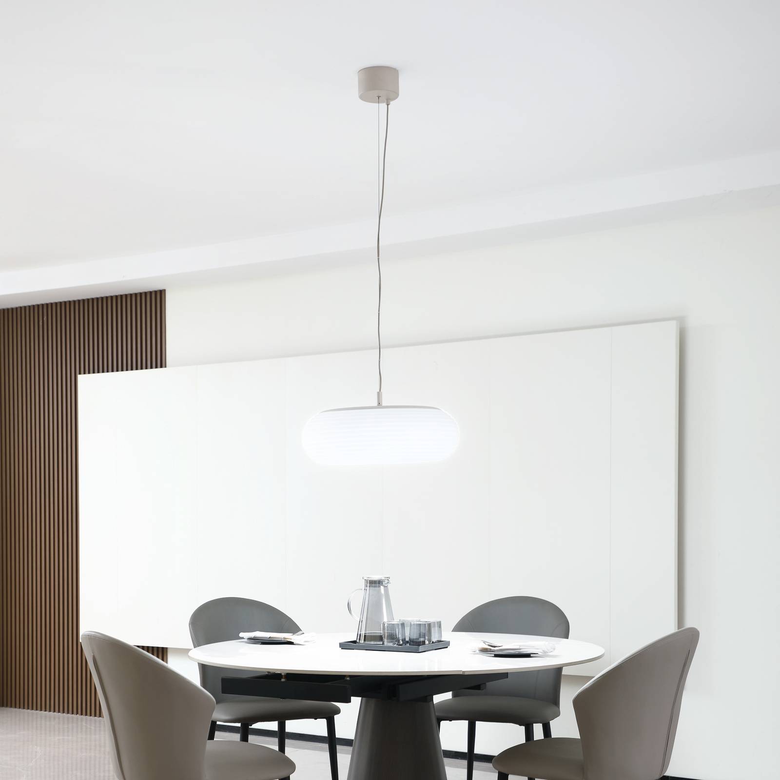Lucande Smart LED závesné svetlo Bolti, biele, RGBW, CCT, Tuya