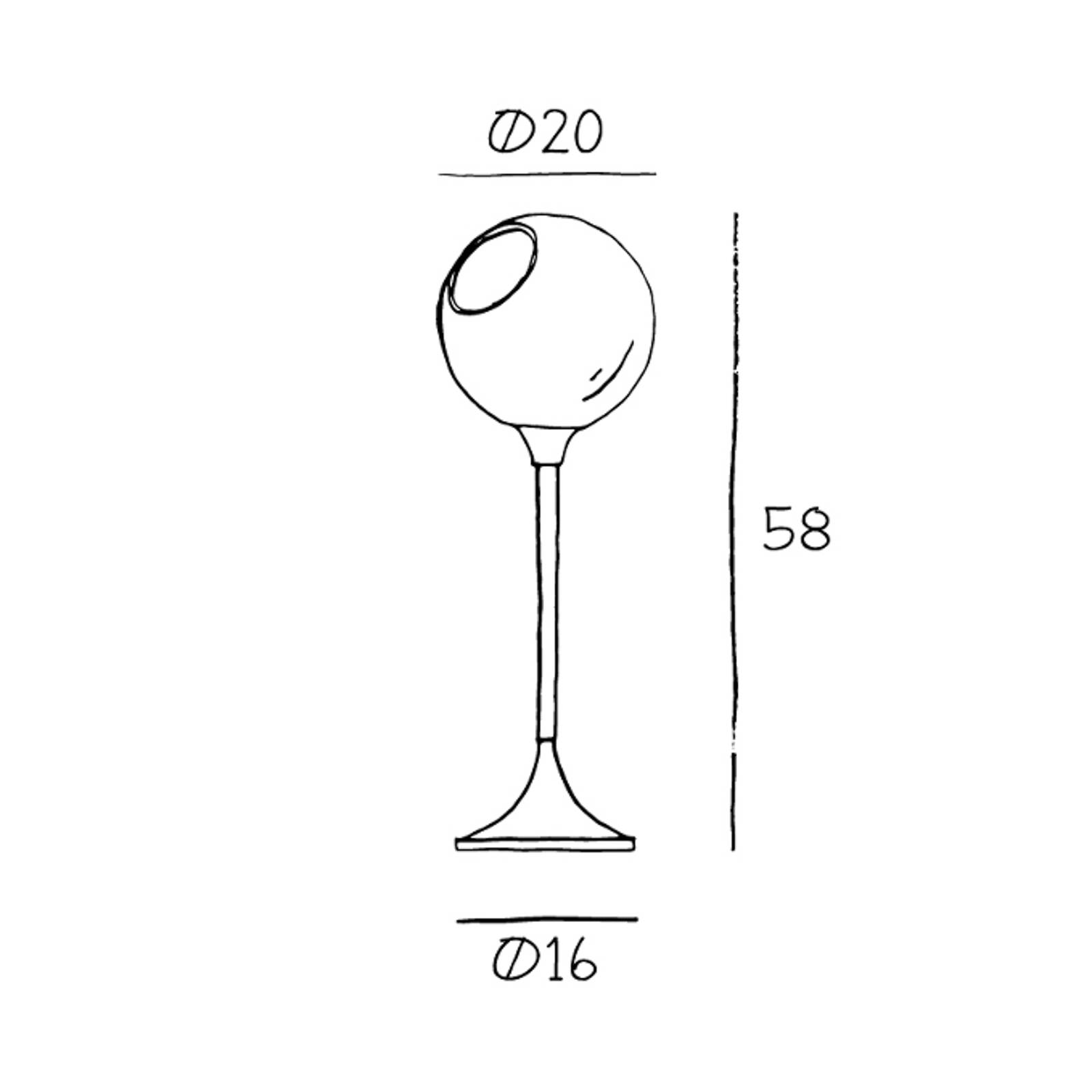 Stolová lampa Ballroom, zelená, sklo, fúkaná, stmievateľná