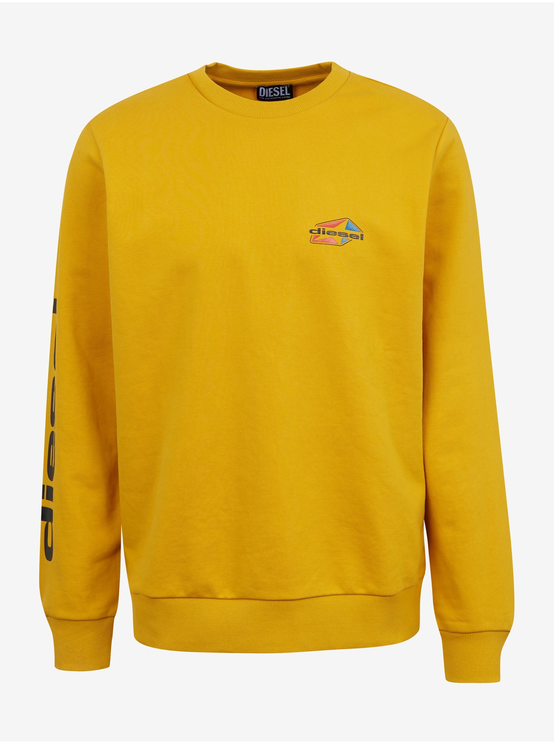 Men's Yellow Sweatshirt Diesel Girk - Men's