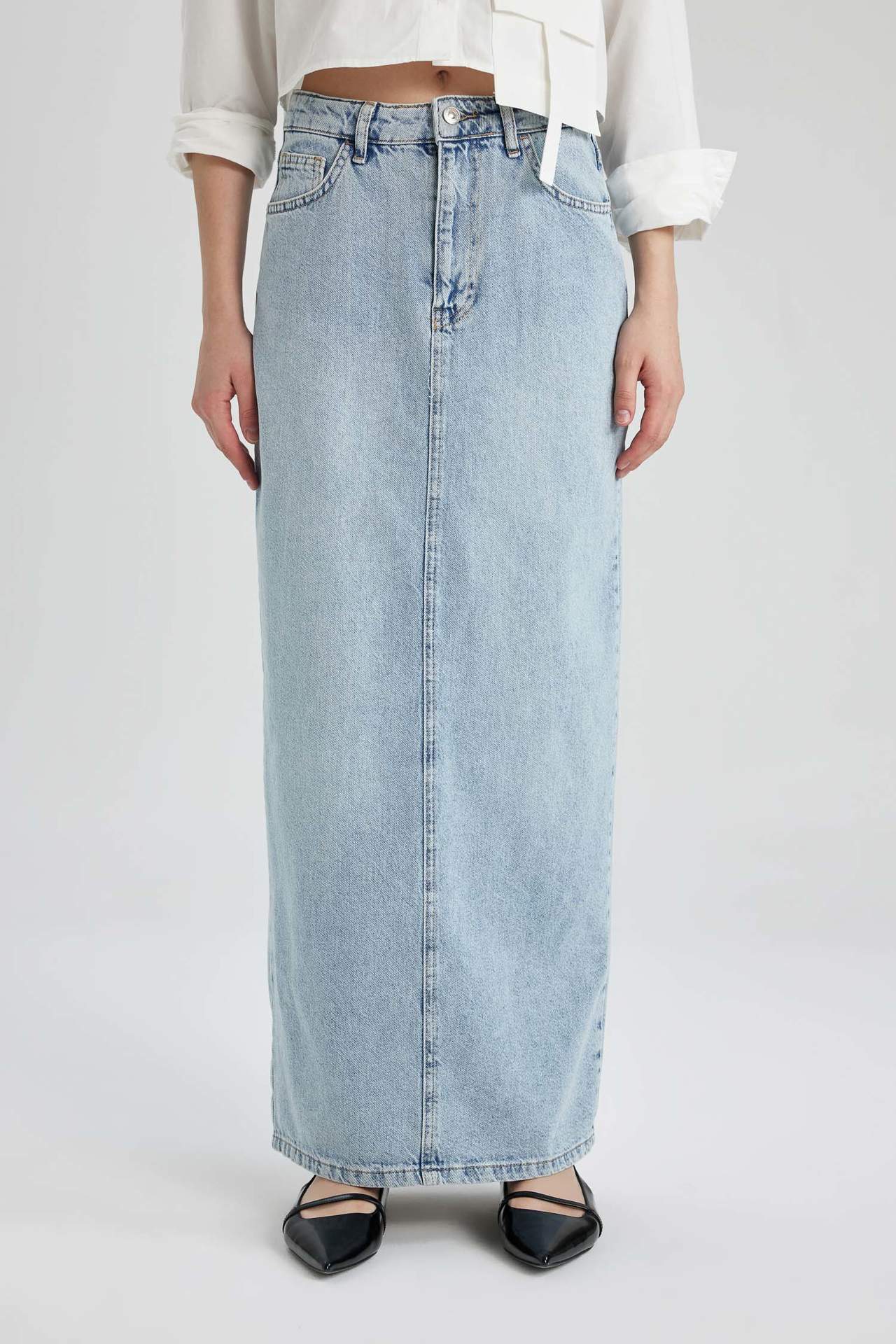 DEFACTO Long Fit Jean Skirt