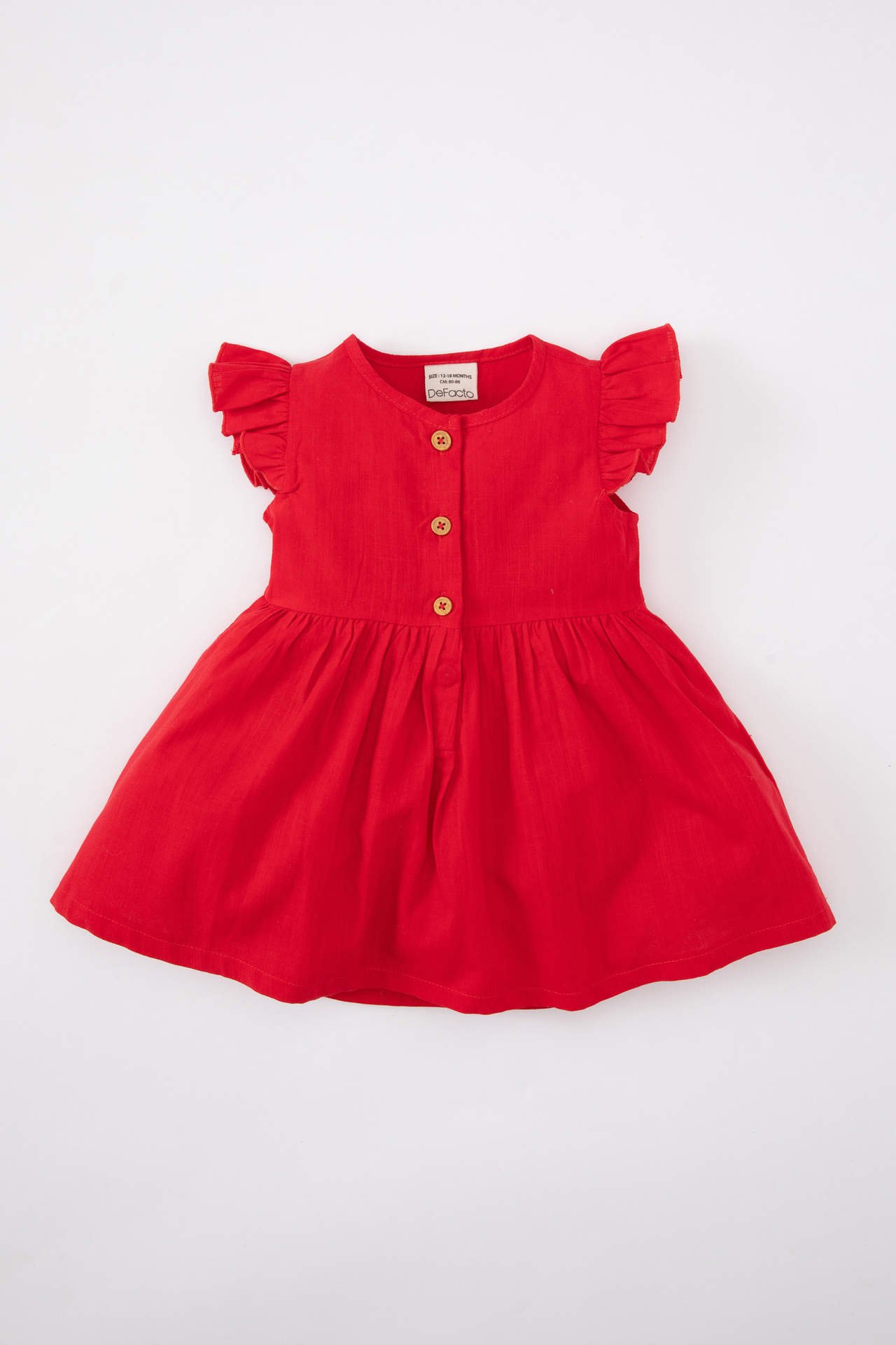 DEFACTO Baby Girl Sleeveless Linen Look Dress
