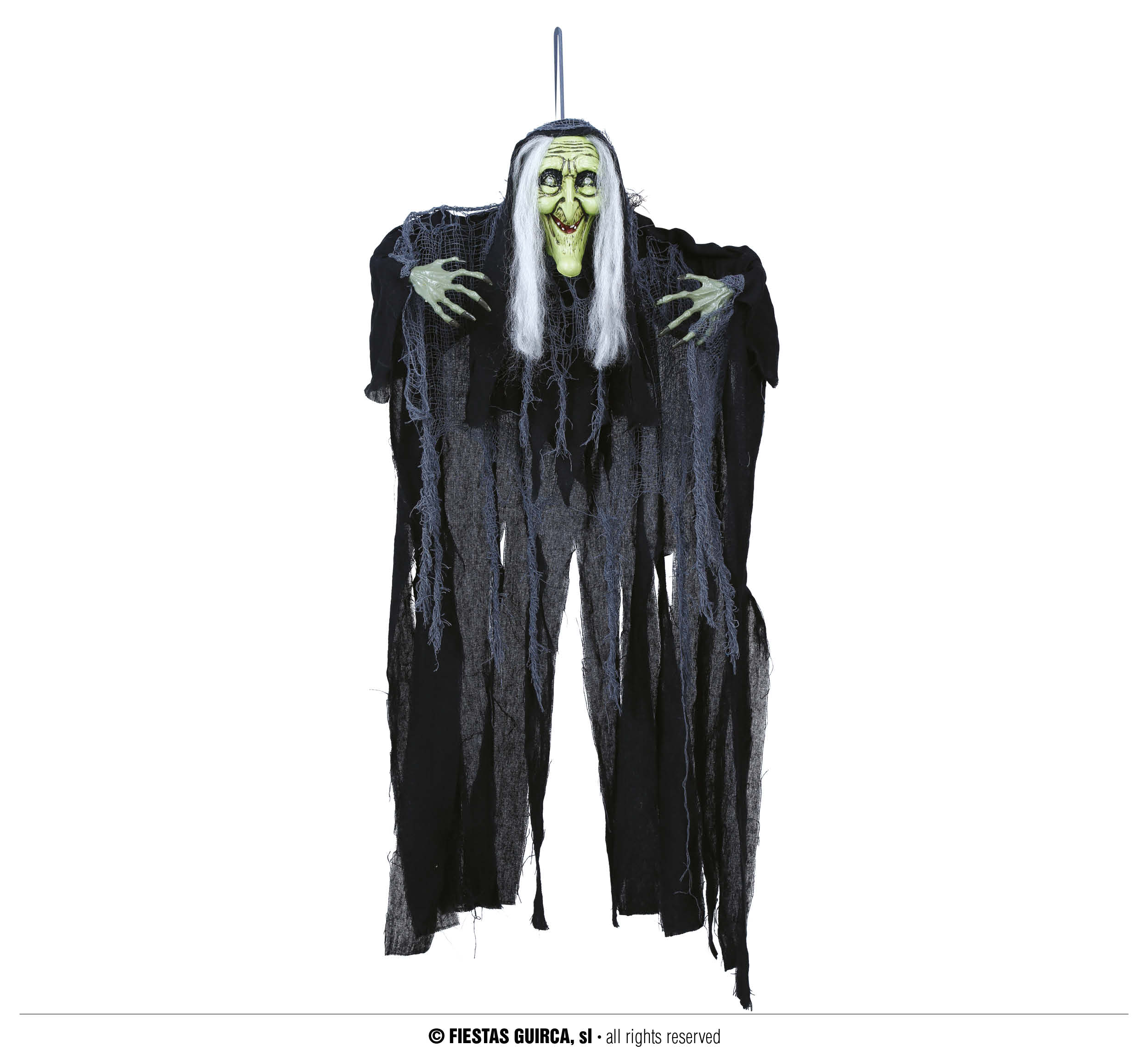 Guirca Visiaca dekorácia - Bosorka zelená 90 cm