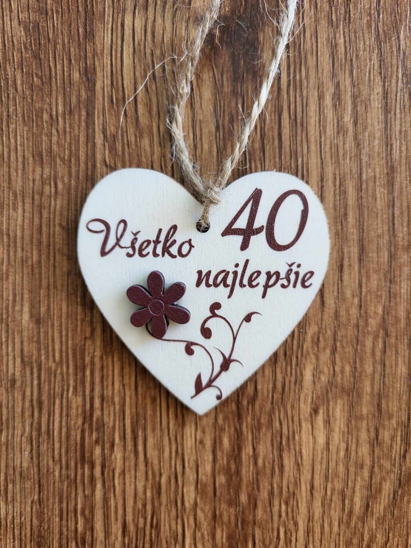 Loranc Drevená dekorácia - Všetko najlepšie 40
