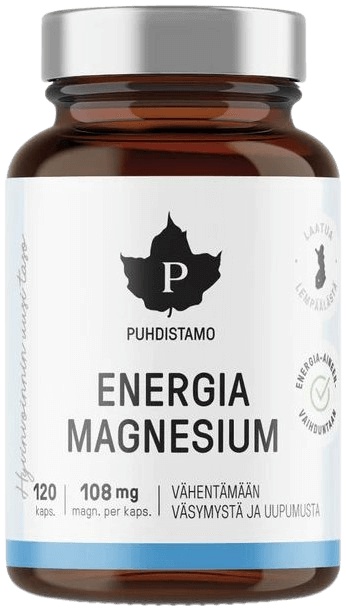 Puhdistamo energia magnesium 120 kapsúl