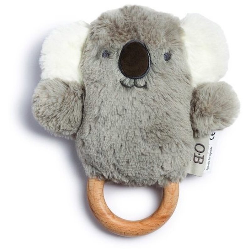 O.B Designs Bunny Soft Rattle Toy plyšová hračka s hrkálkou Grey 3m+ 1 ks