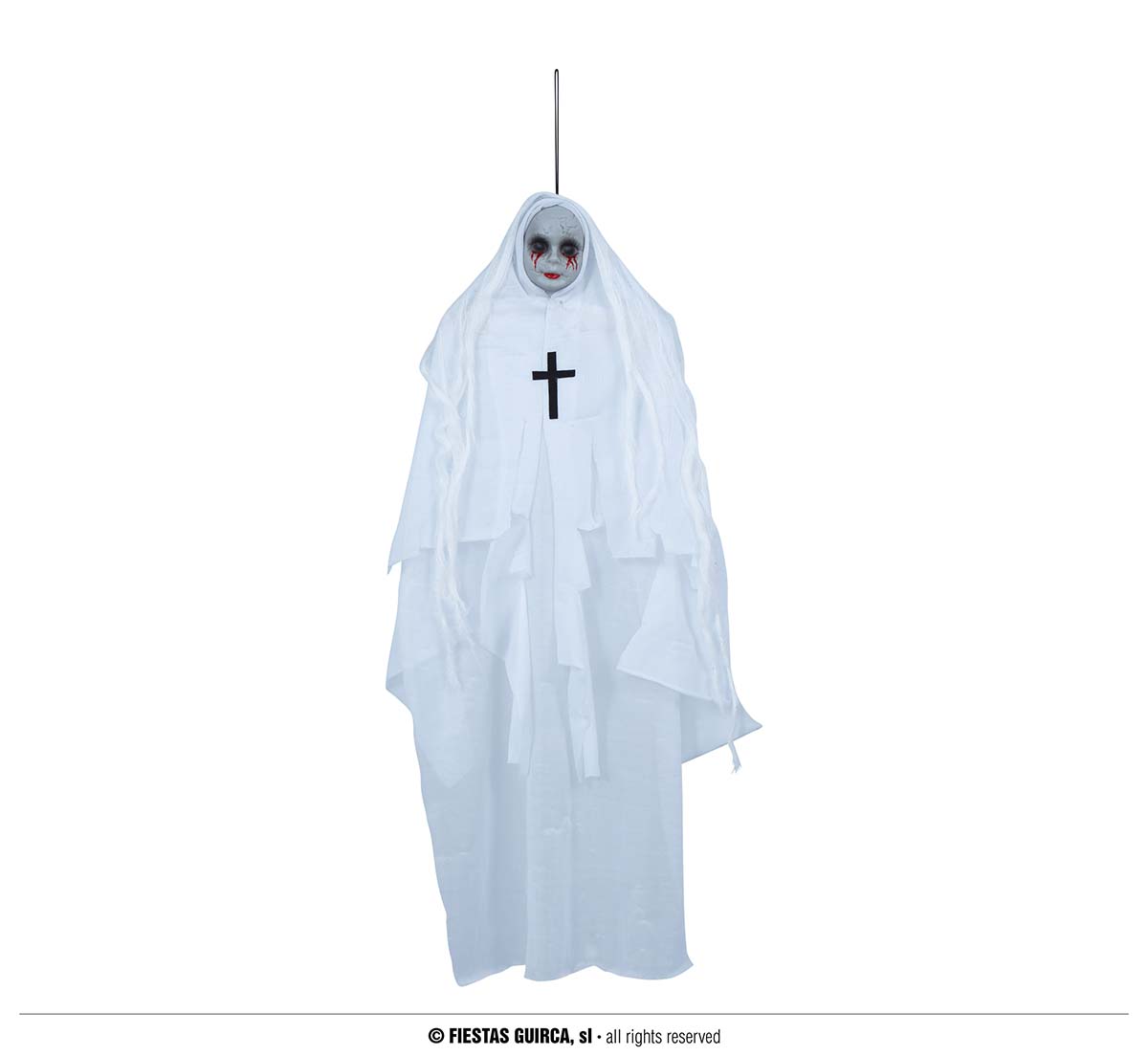 Guirca Visiaca dekorácia - Biela mníška 65 cm