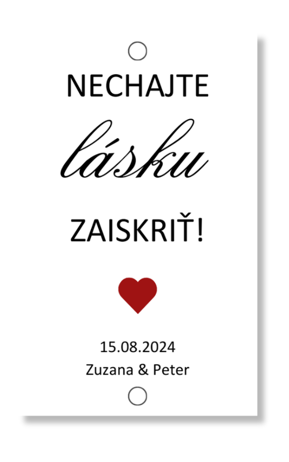 Personal Ozdobné kartičky na prskavky - 5 ks