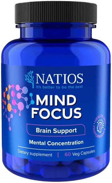 Natios mind focus 60 veganských kapsúl