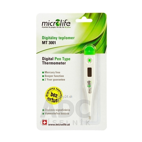 MICROLIFE TEPLOMER DIGITÁLNY MT 3001 GREEN