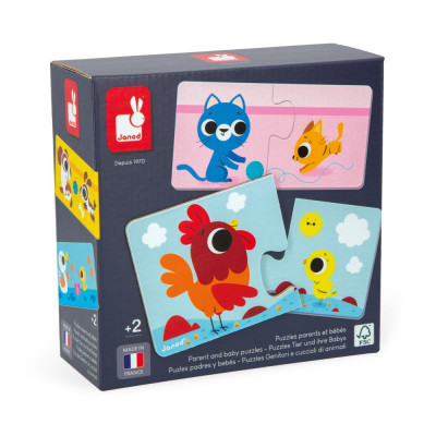 Puzzle - zvieracie rodinky z farmy