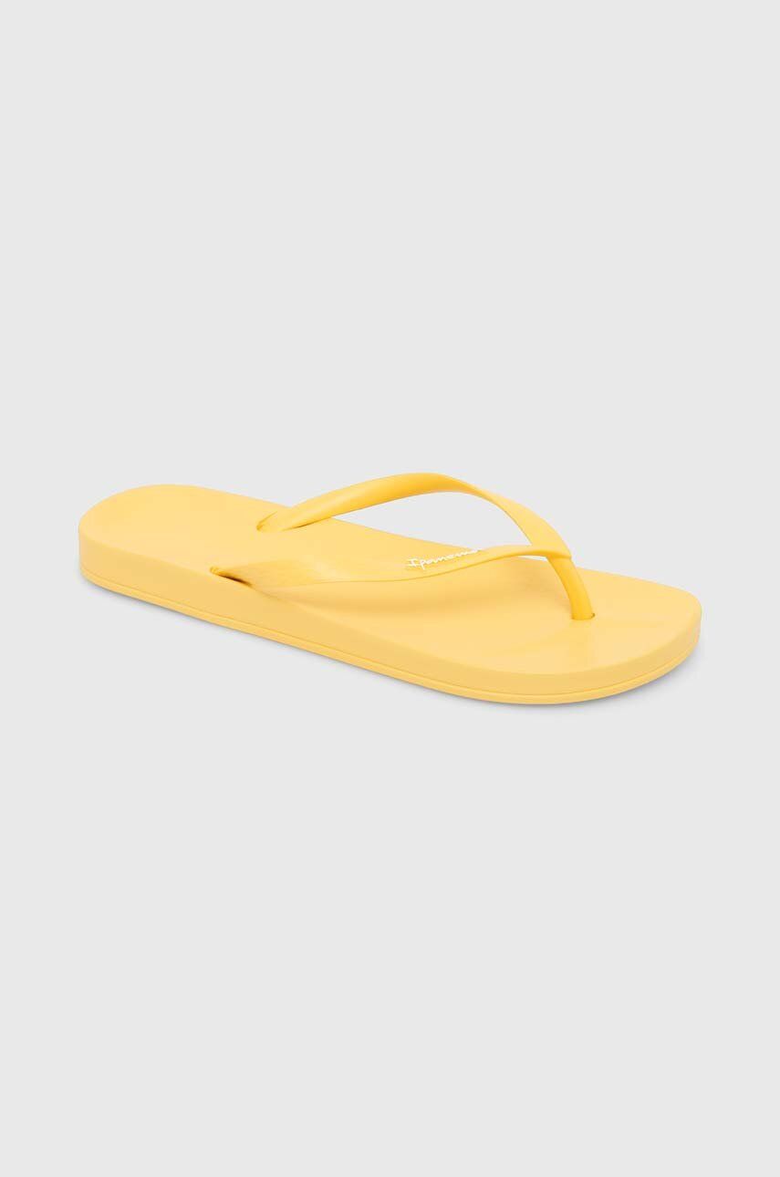 Žabky Ipanema ANAT COLORS dámske, žltá farba, na plochom podpätku, 82591-AQ608