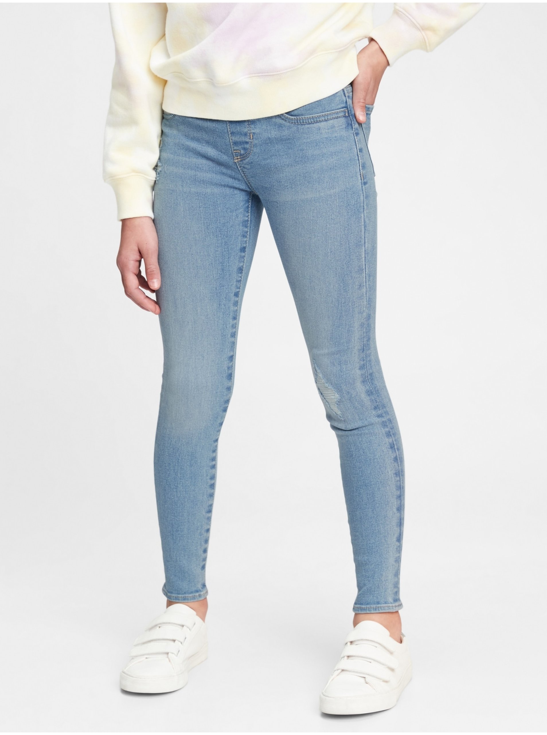 Detské džínsy jeggings pull-on with stretch Modrá