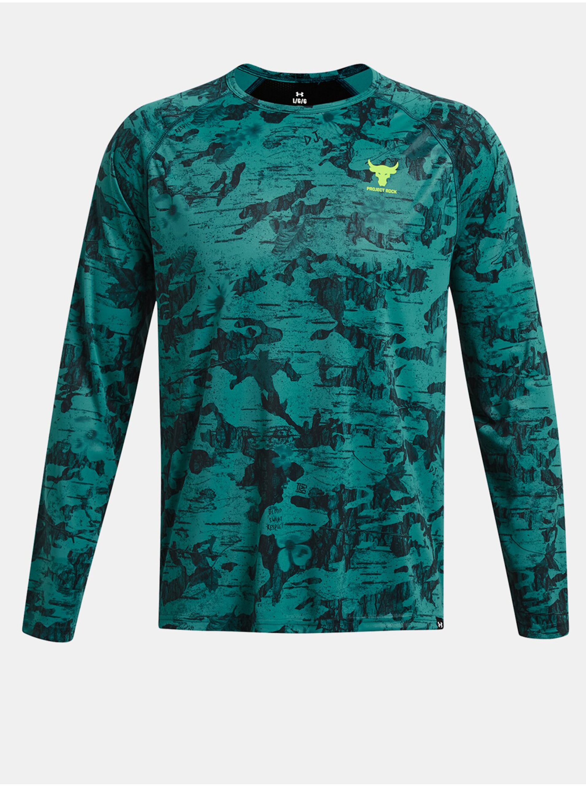 Petrolejové športové tričko Under Armour Pjt Rck IsoChill LS