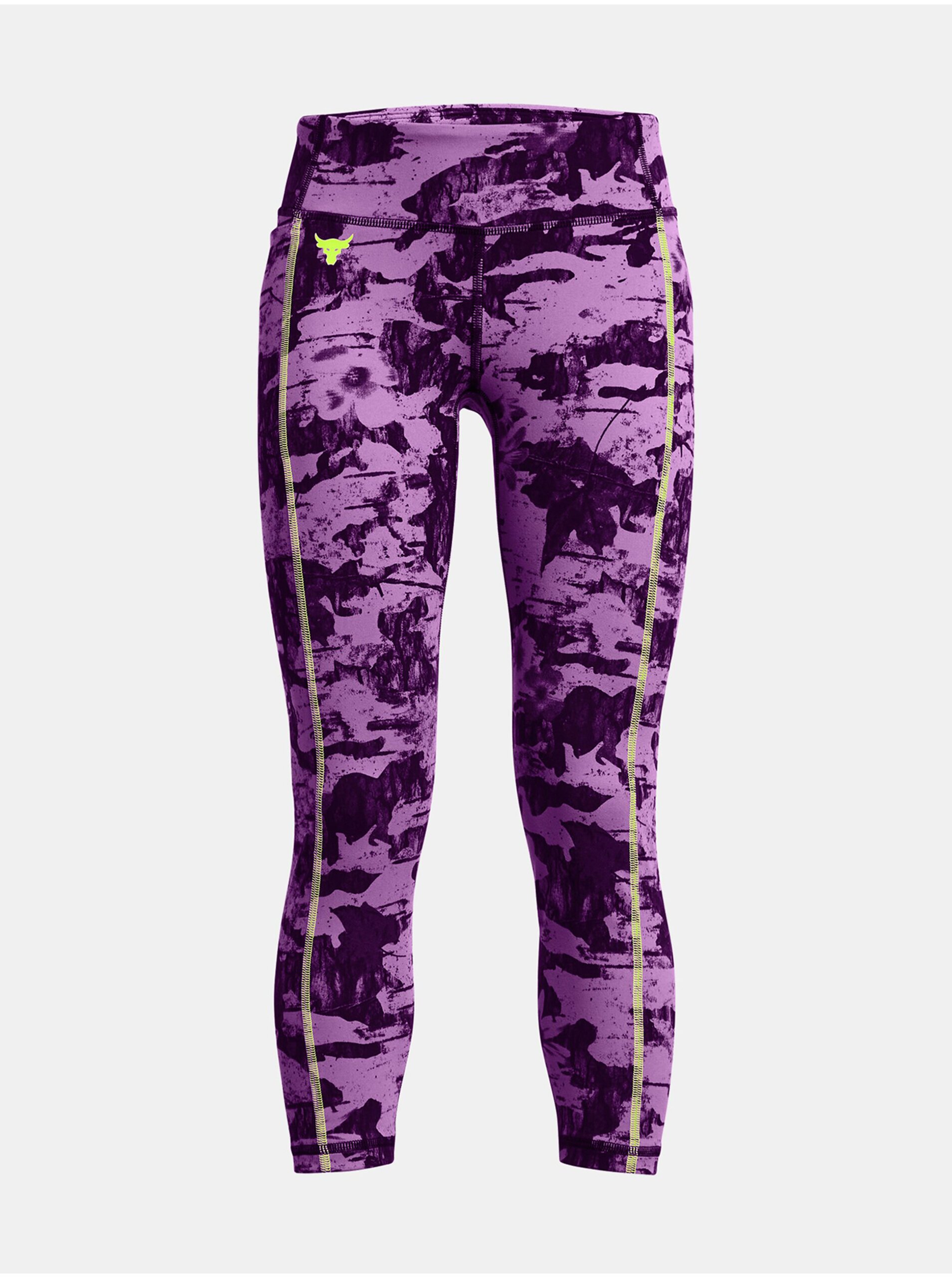 Fialové dievčenské športové legíny Under Armour Pjt Rck Girls LetsGo Lg Pt