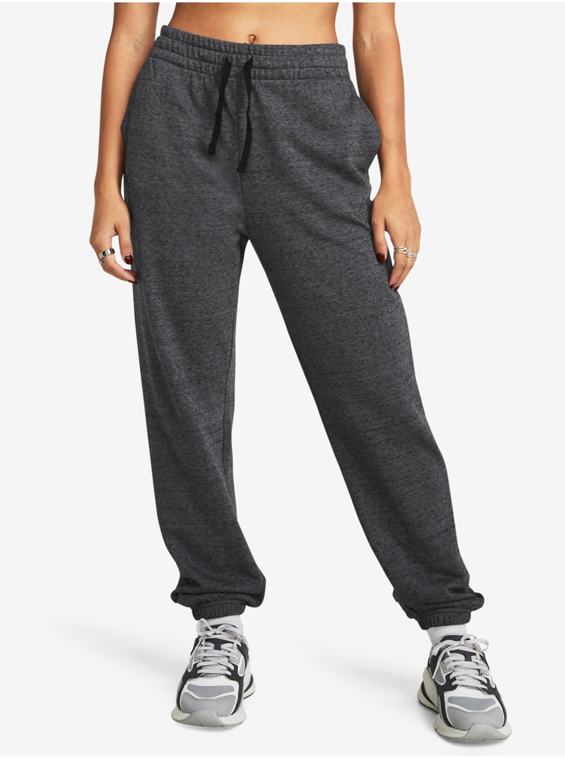 Šedé dámske tepláky Under Armour UA Rival Terry Jogger