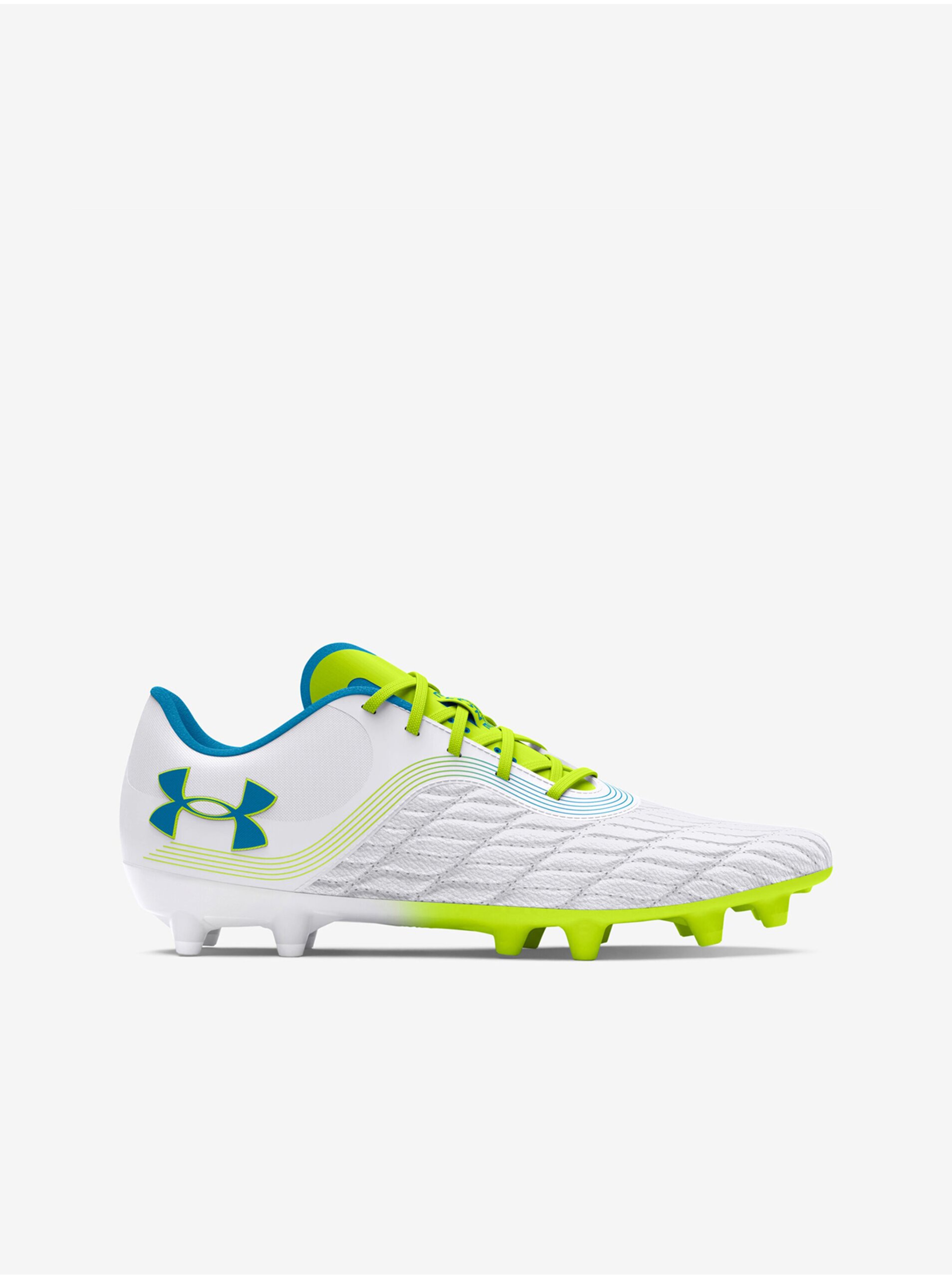 Zeleno-biele unisex kopačky Under Armour UA W Clone Mag Pro 3.0 FG