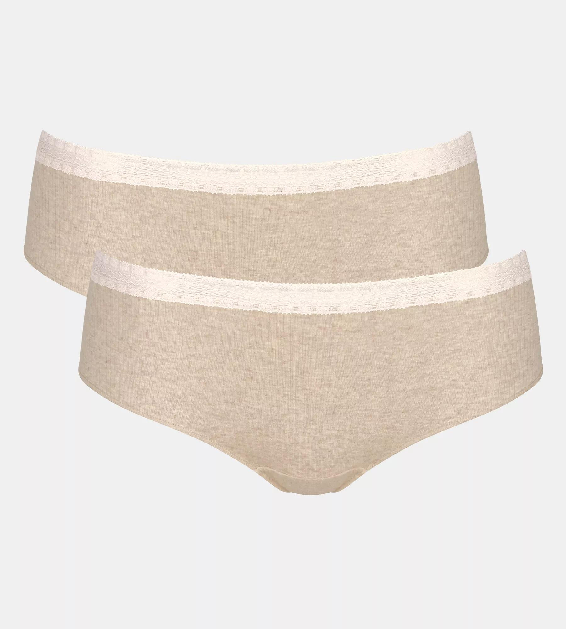 Dámske nohavičky GO Ribbed R Hipster C2P - GRAY - sv. béžová M013 - SLOGGI GRAY S