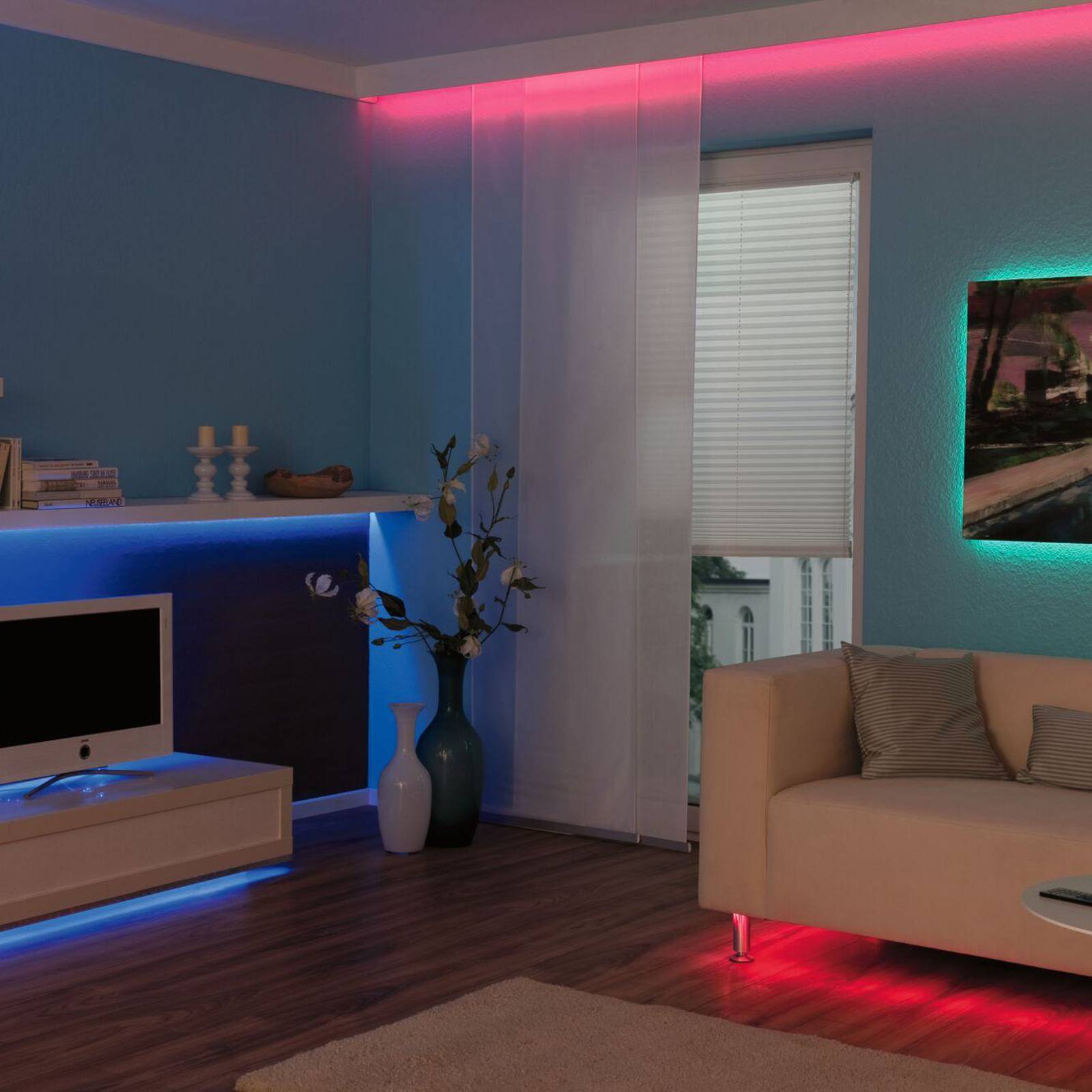 Sada LED pásikov Paulmann TIP, biela, plast, RGB, 100 cm
