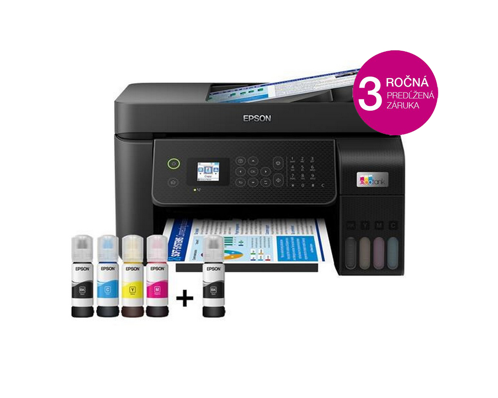 EPSON L5290 A4, COLOR-TANK MFP, FAX, ADF, USB, LAN, WIFI