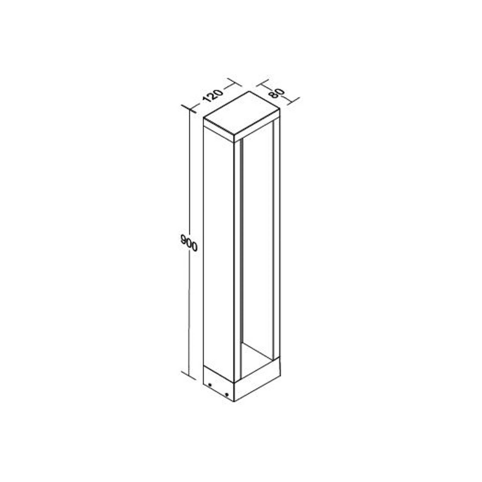 BRUMBERG LED svetlo na chodník Addia, grafitová farba, IP54, výška 90 cm