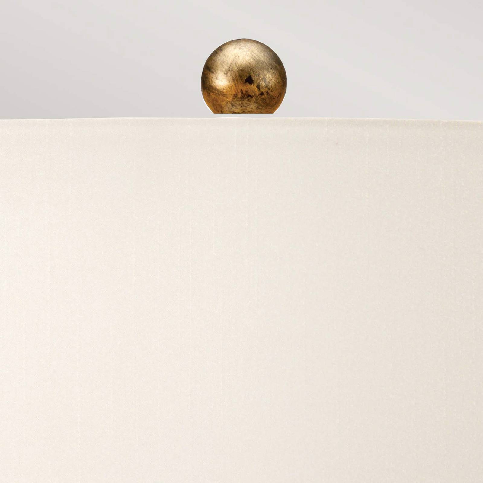Stolná lampa Amarilli, bronz, biele textilné tienidlo