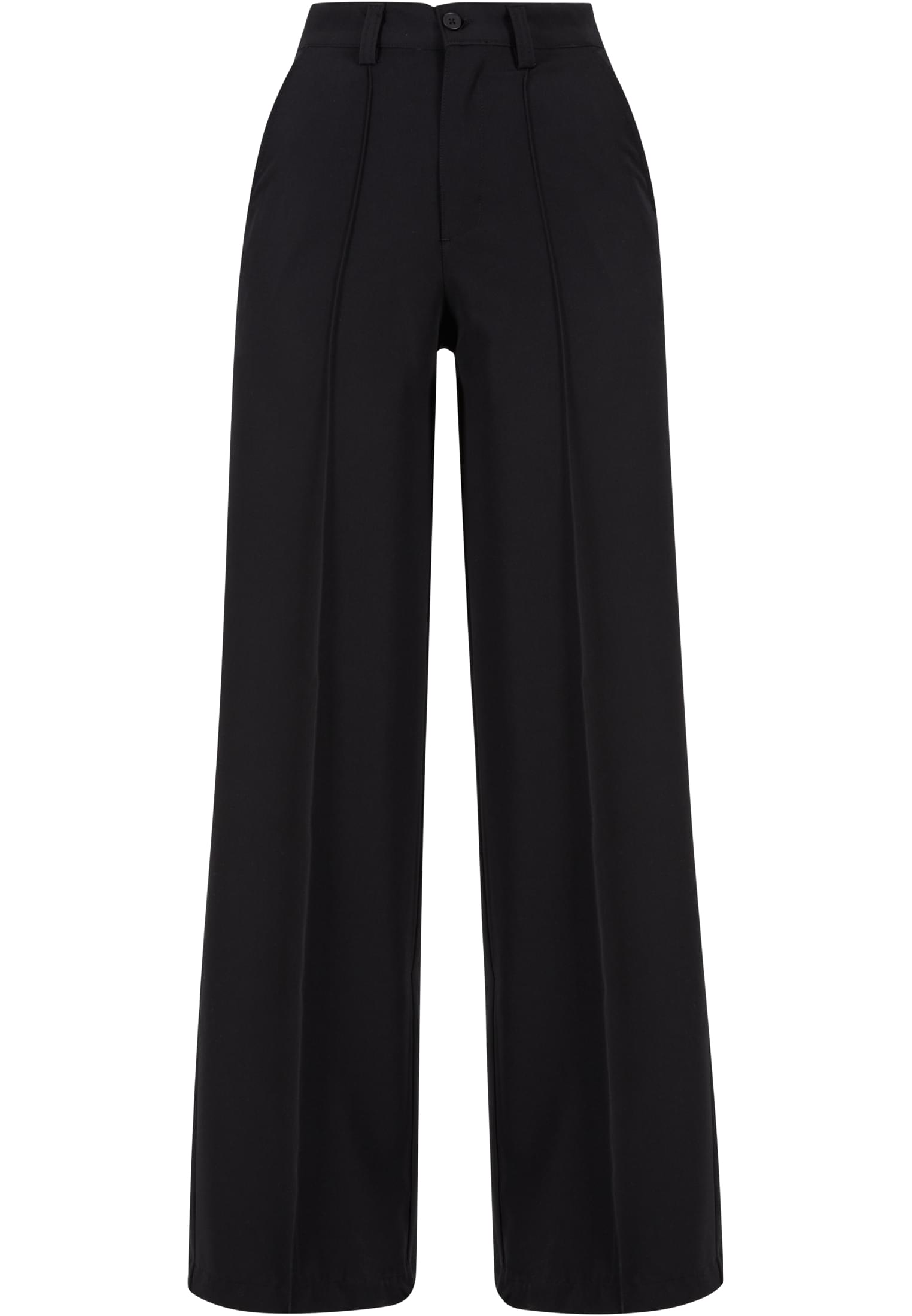 Women's wide pleated trousers - black