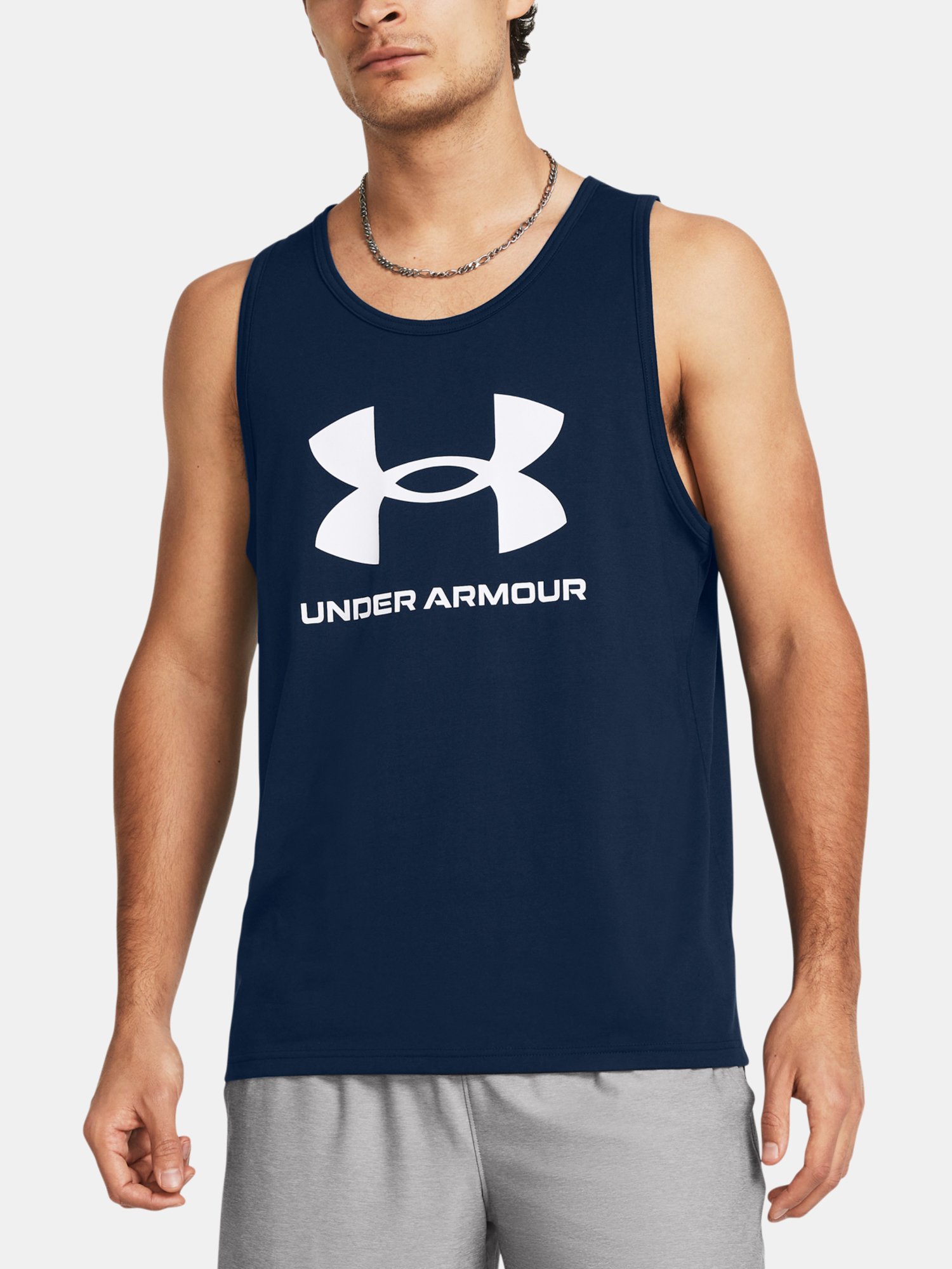 Under Armour Tank Top UA SPORTSTYLE LOGO TANK-BLU - Men