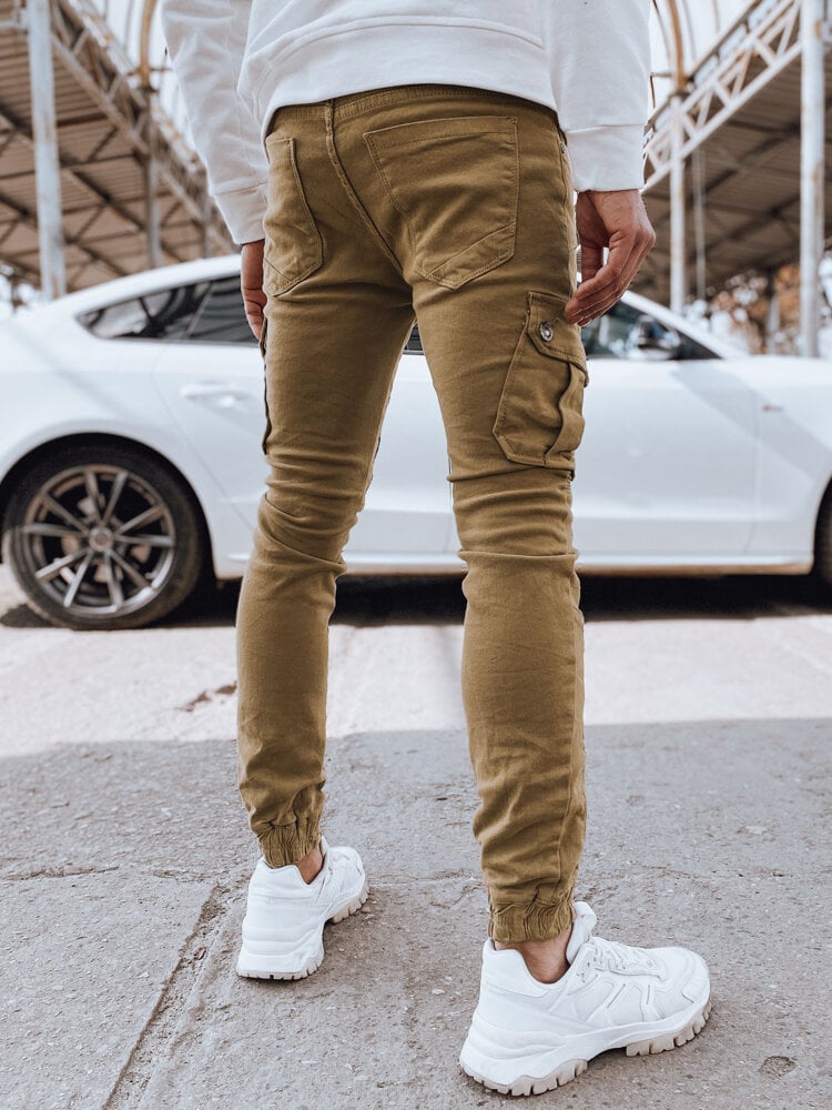 Camel Mens Denim Cargo Pants Dstreet