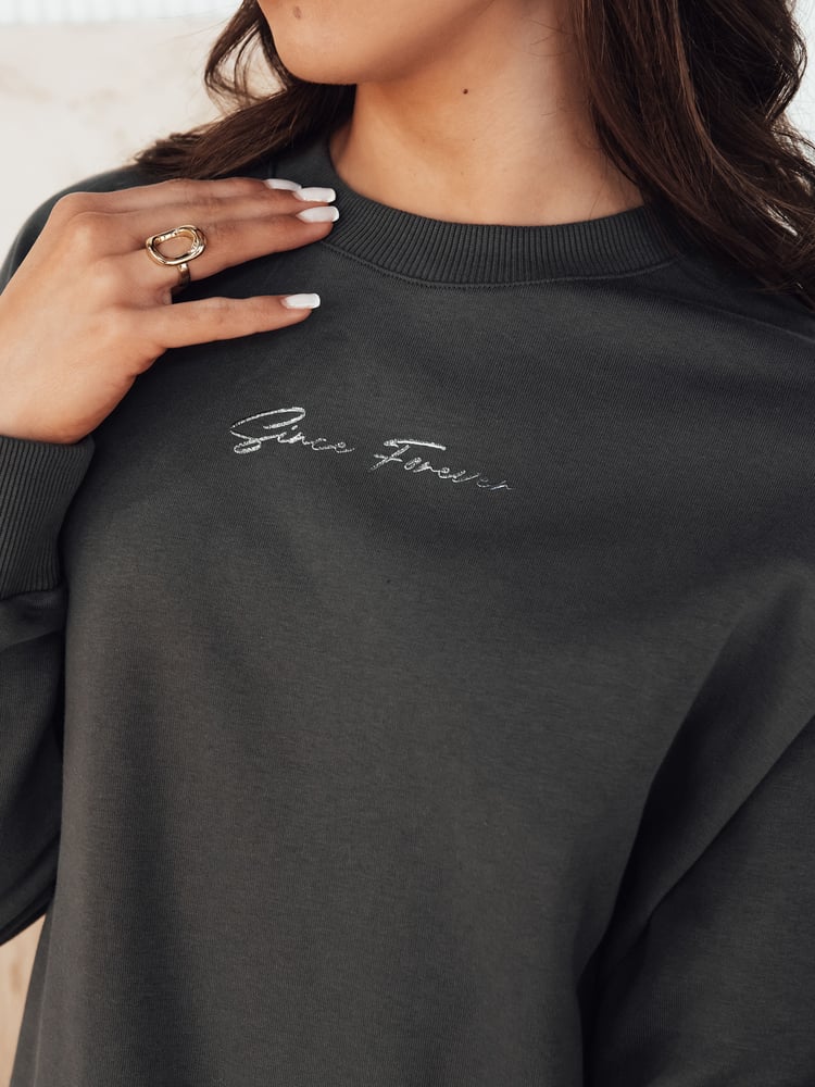 ERIAN women's sweatshirt graphite Dstreet