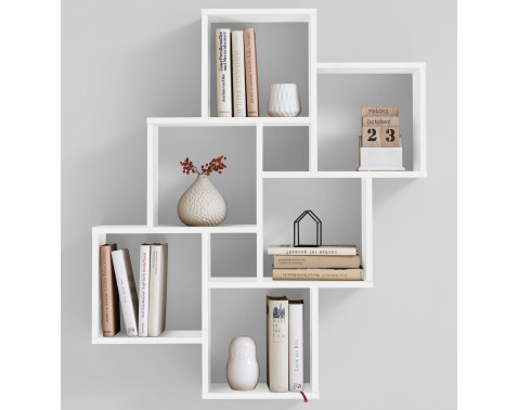 Nástenný regál Laurio, dub sonoma, 8 priehradok%