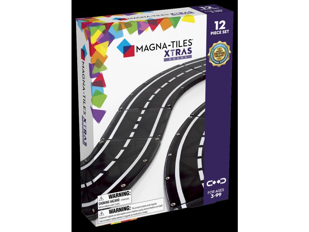 Magna-Tiles Magnetická stavebnice Xtras Roads 12 dílů