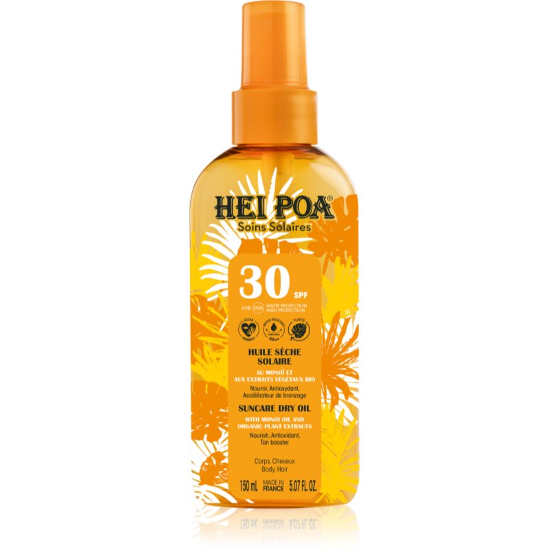 Hei Poa Tahiti Monoi Oil Tahiti Monoi Oil suchý olej na opaľovanie SPF 30 150 ml