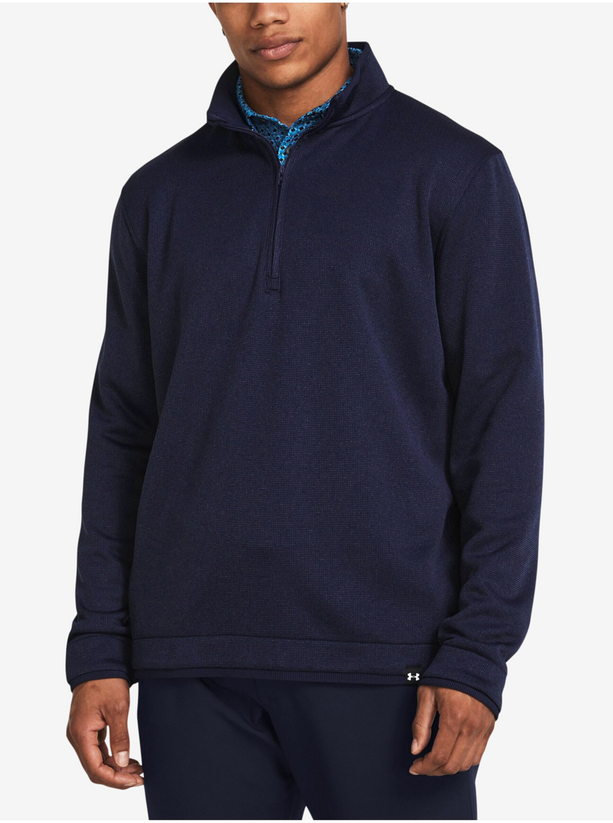 Tmavomodrá pánska športová mikina Under Armour UA Storm SweaterFleece QZ LB