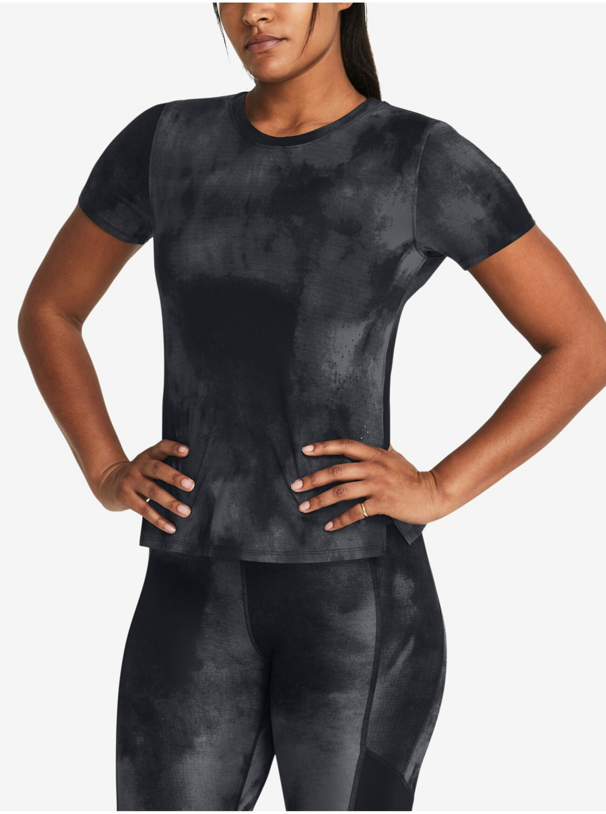 Čierne dámske vzorované tričko Under Armour Launch Elite Printed SS
