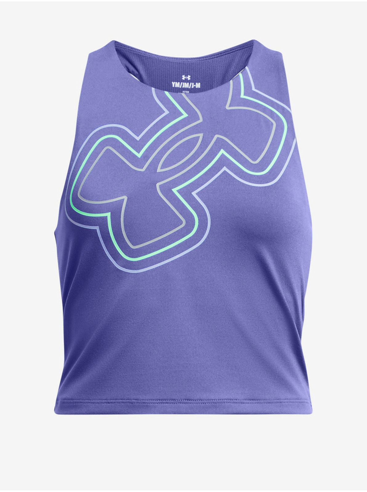Fialový dievčenský športový top Under Armour Motion Branded Crop