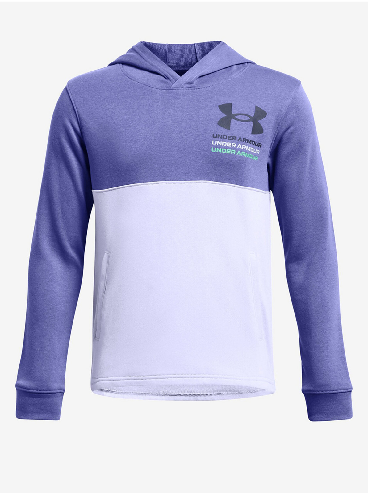 Fialová chlapčenská mikina Under Armour UA Boys Rival Terry Hoodie