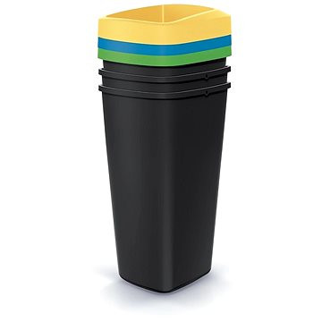 Prosperplast Odpadkový kôš Compacta Q drop súprava 3× 25 l
