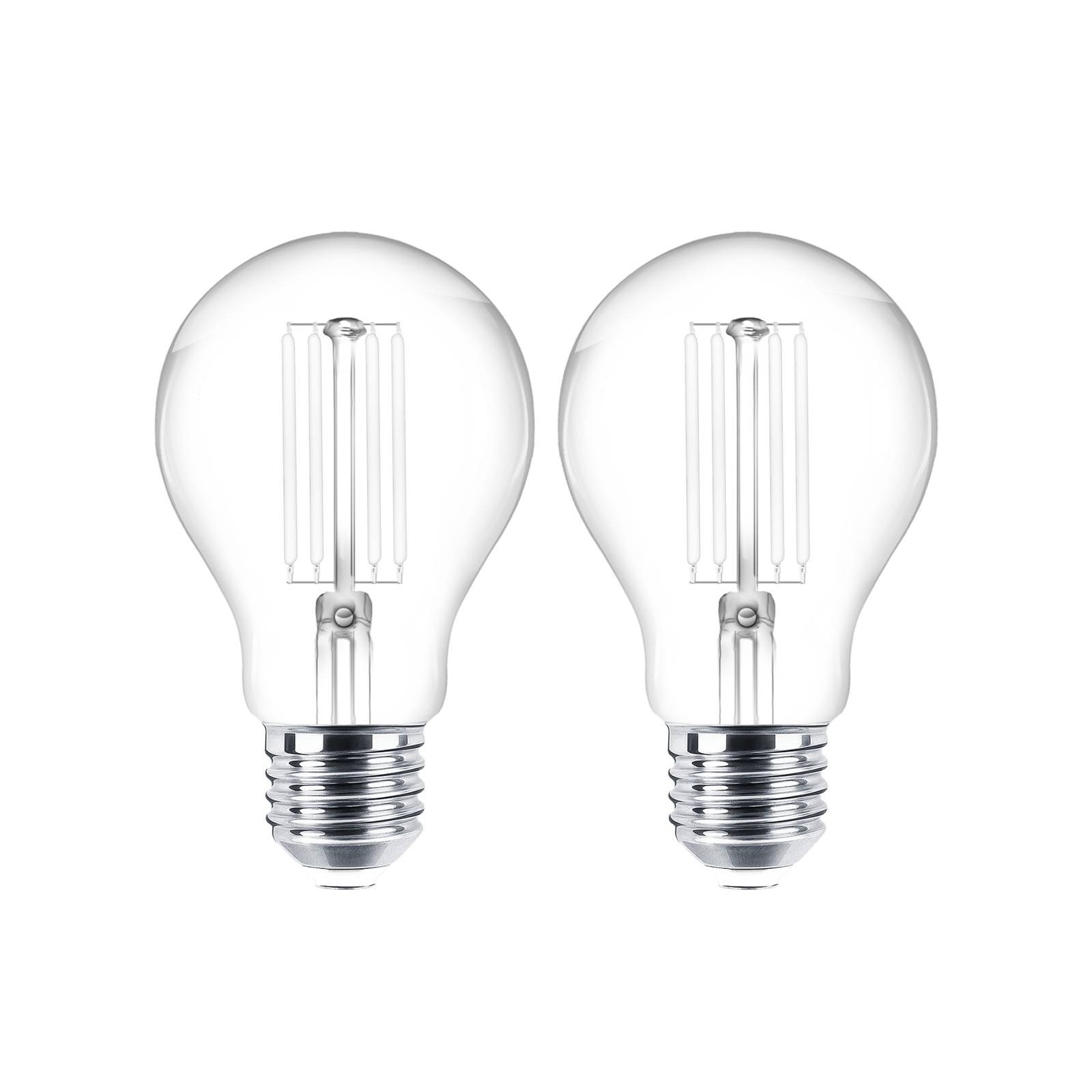 LED žiarovka E27 číra 4W 2700K 470lm sada 2 ks