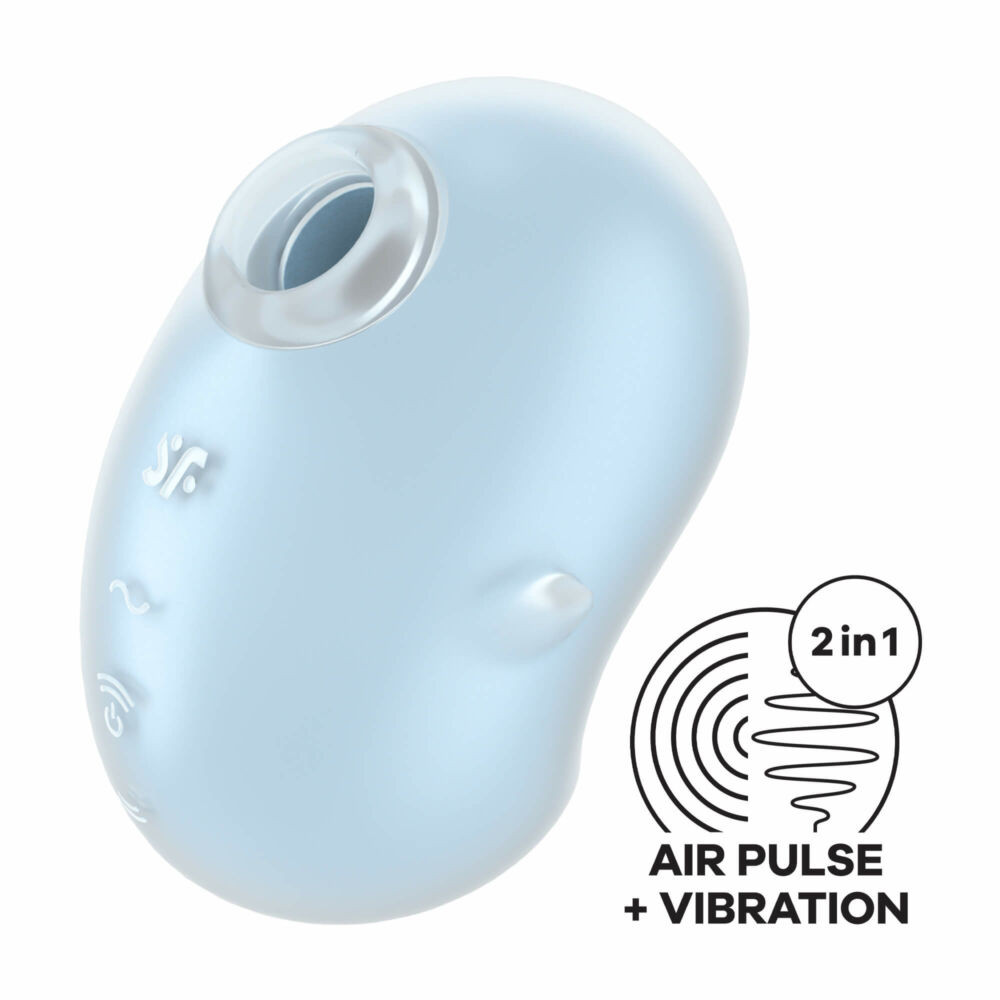 Satisfyer Cutie Ghost - Rechargeable, Air Pulse Clitoral Stimulator (Blue)