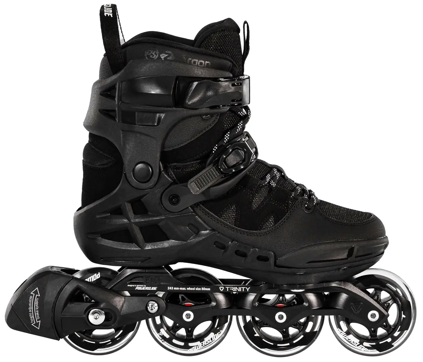 Men's Inline Skates Powerslide Phuzion Argon Black 80 Trinity, EUR 44